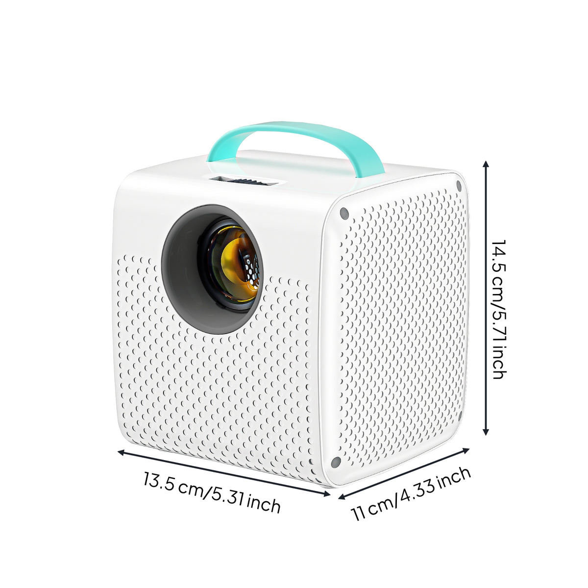 Portable Mini Display Device Compact Cube Display Device for Movie Nights, Bedroom