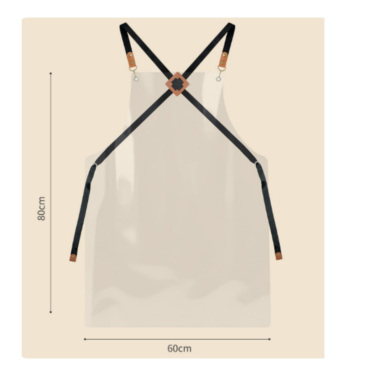 Waterproof Work Apron Easy to Clean Clear PVC Apron Stain Resistant for Baristas