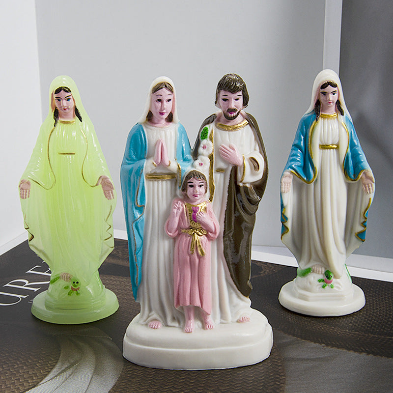 Maria Series Holy Family Standing Prayer Plastic Figurine