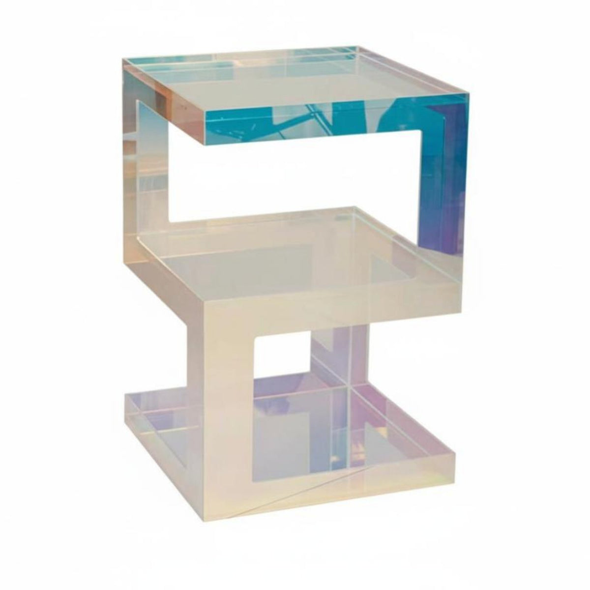 Iridescent Acrylic Table Rainbow Color Household Furnishing Minimalist