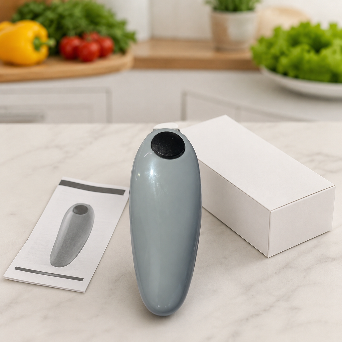 Automatic Electric Can Opener, Safe Edge-Free Can Opener, Cordless with Magnet, for Seniors and Arthritis Sufferers