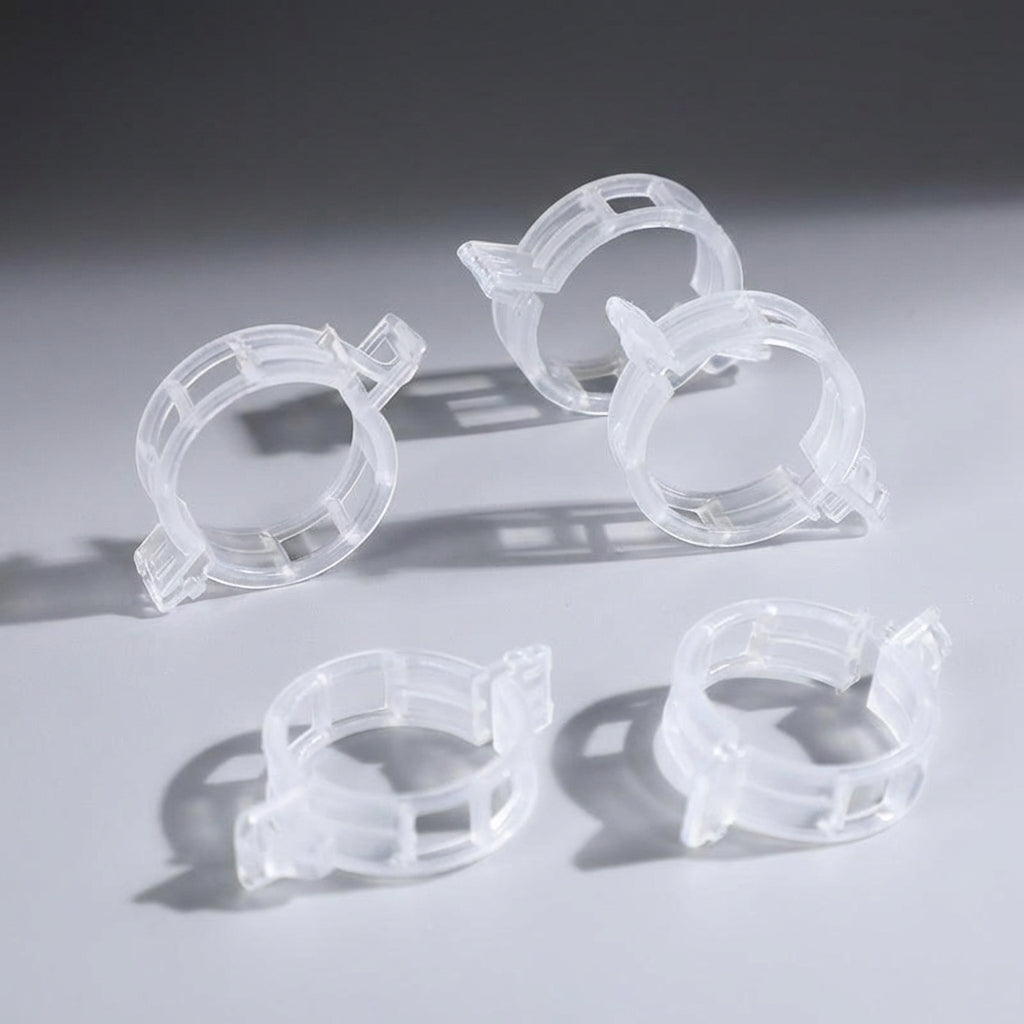 Plant Support for Climbing Plants and Greenhouse Clips, White Plastic Ring Clip Design, Secure Trellis Clips, Versatile Plant Wall Clips Set