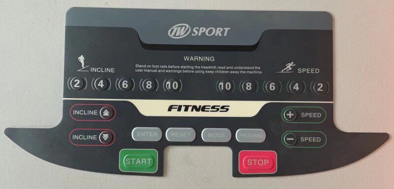 MBH Treadmill Keypad Film and Button Sticker