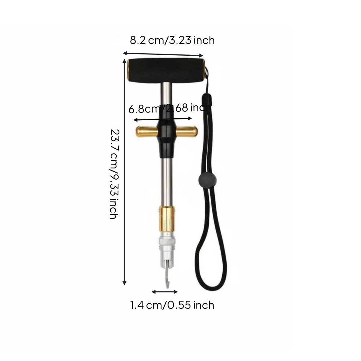 Fishing Hook Remover with Wrist Strap Manual Hook Remover with Wrist Strap Easy to Use Fishing Dehooker for Anglers