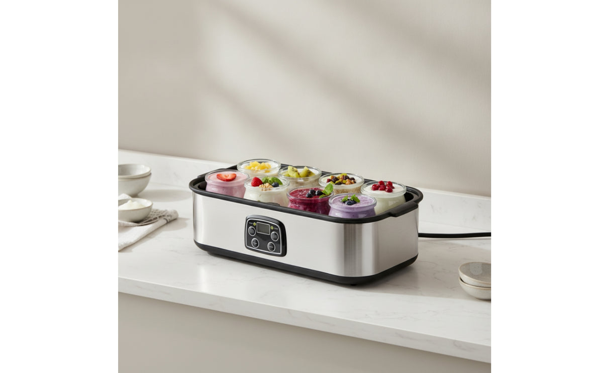 Yogurt Maker with Glass Cups Digital Electric Yogurt Maker Easy-to-Clean Culturing Machine for Kitchen