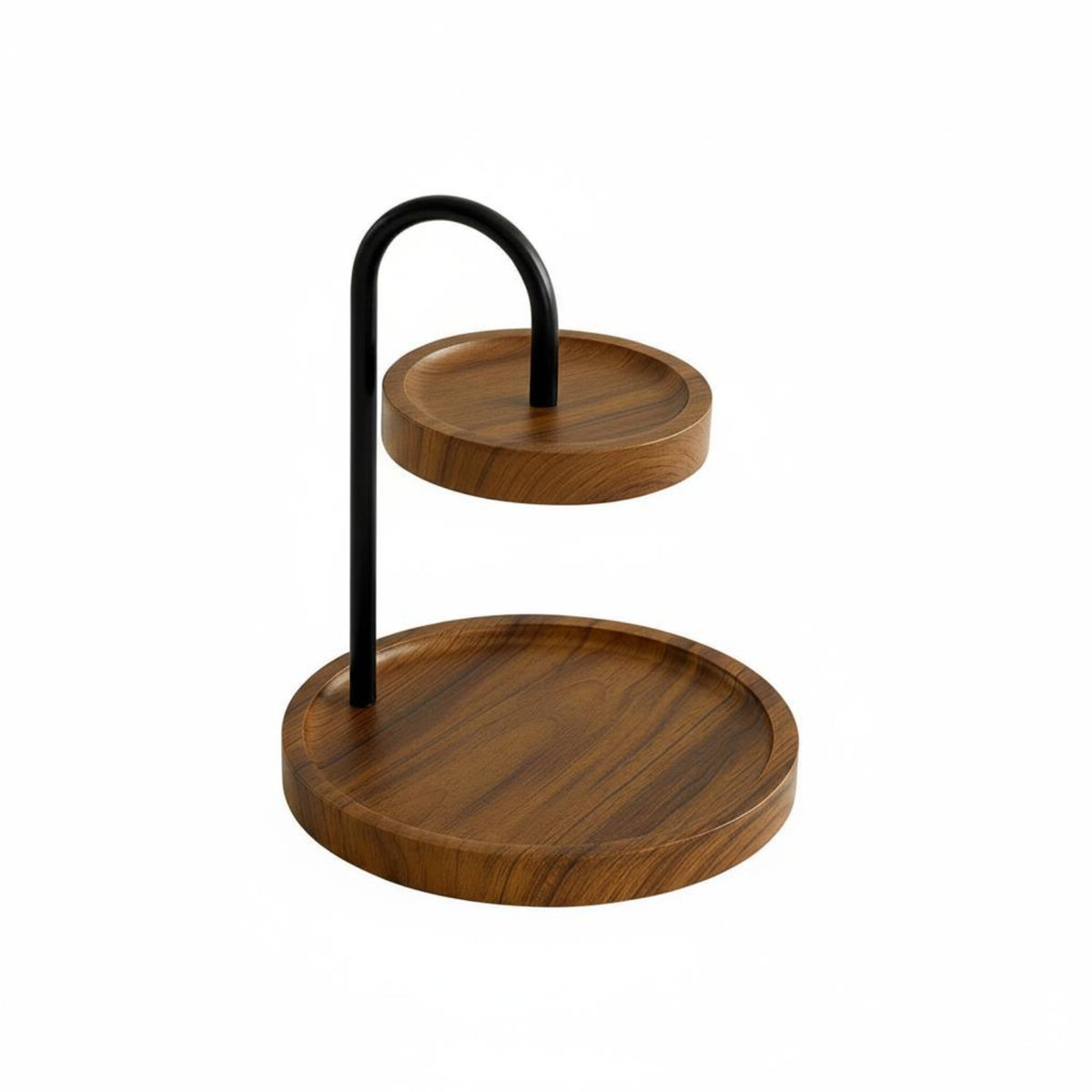 Two-Tier Tabletop Rack Arched Support Tiered Shelf Stand Multi Purpose Display Riser for Desktop