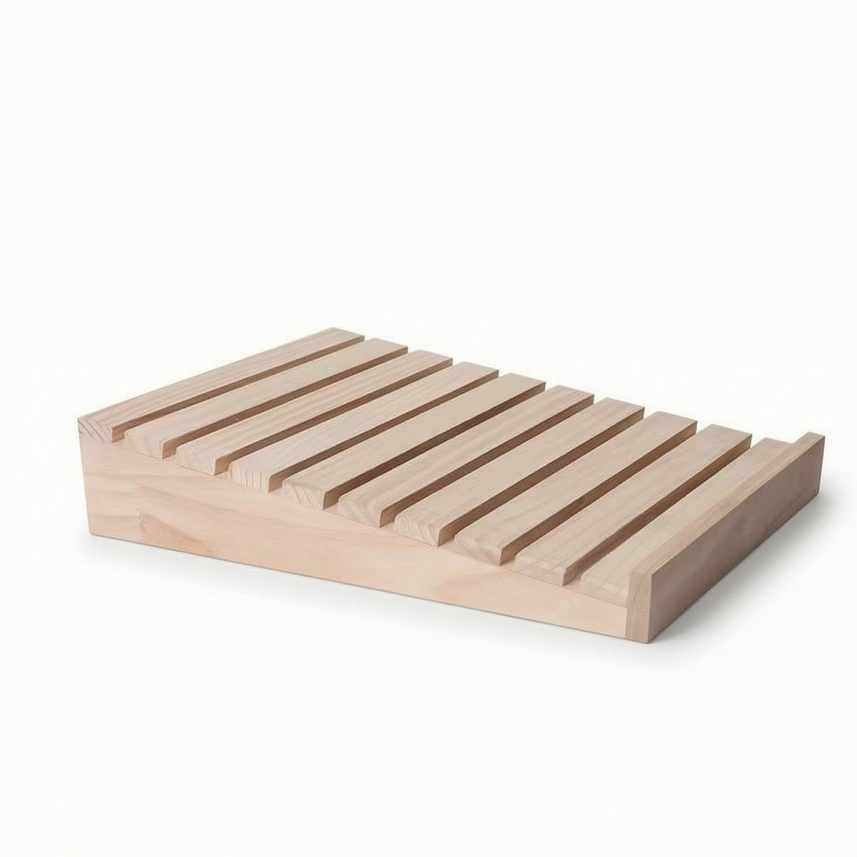 Bakery Display Tray Smooth Slatted Bread Tray Natural Wood for Buffets, Bakers