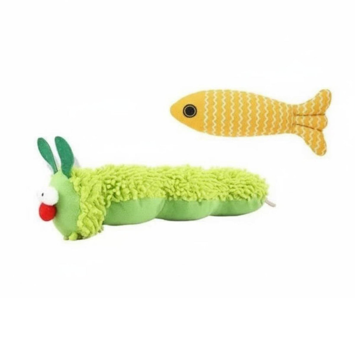 Boredom Eliminator Caterpillar Stuffed Toy With Silvervine Catnip Pillow Toy Interactive Play Chenille Cat Pillow Encourages Natural Instincts for Cats, Kittens