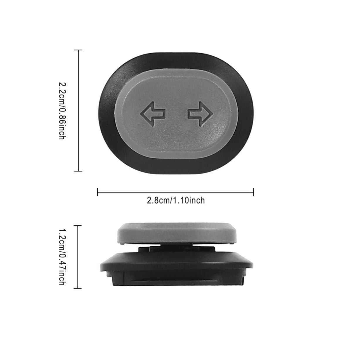 2 Pieces Turn Blinker Button Unified Handlebar Switch with Cover Sturdy for Commuting