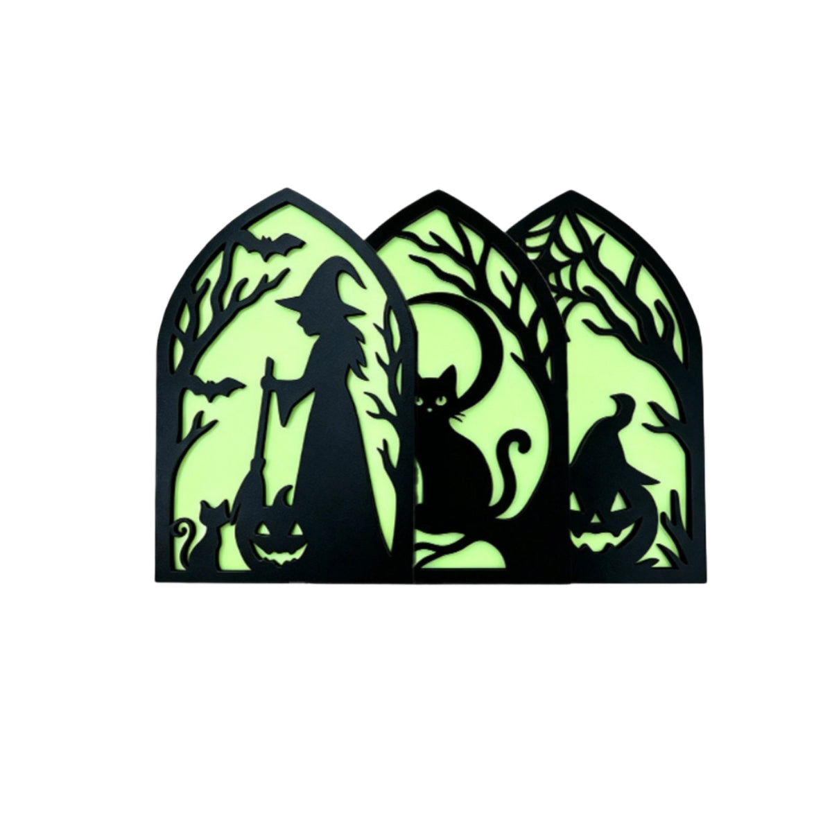 Halloween Wooden Sign Foldable Folding Tabletop Display for Bookshelf, Mantel