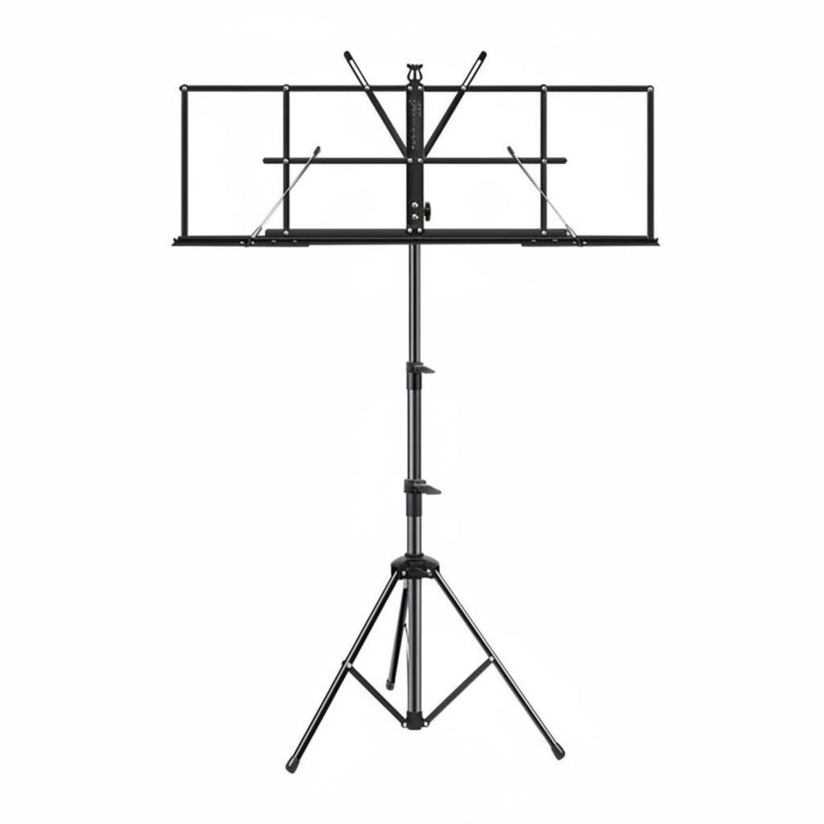 Adjustable Height Music Stand Foldable Folding Sheet Music Stand Heavy Duty Musical Instrument Accessory for Performance