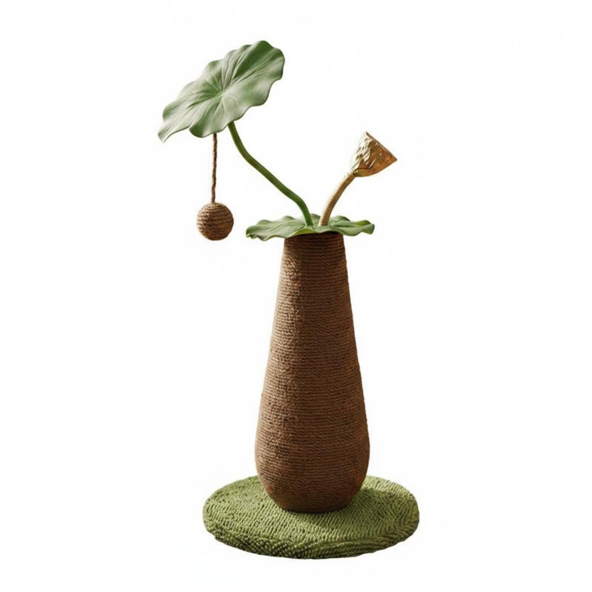 Cat Scratcher with Ball Play and Scratch Cat Scratching Pole Cute Plant Design Pet Toy