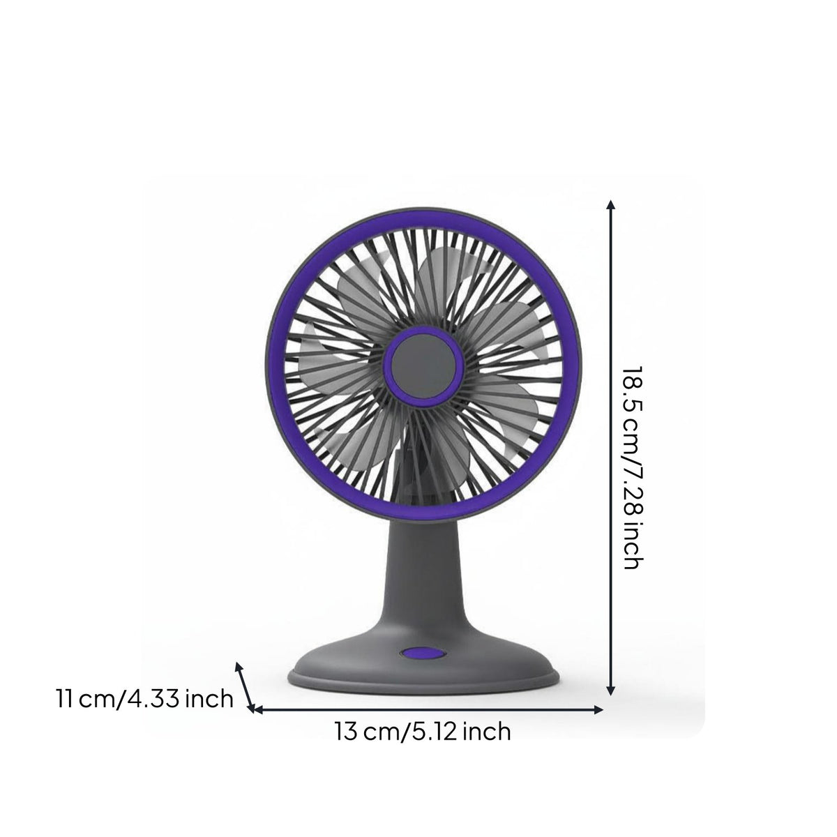 Rechargeable Desk Fan Compact Mini Air Circulator Easy to Clean for Office