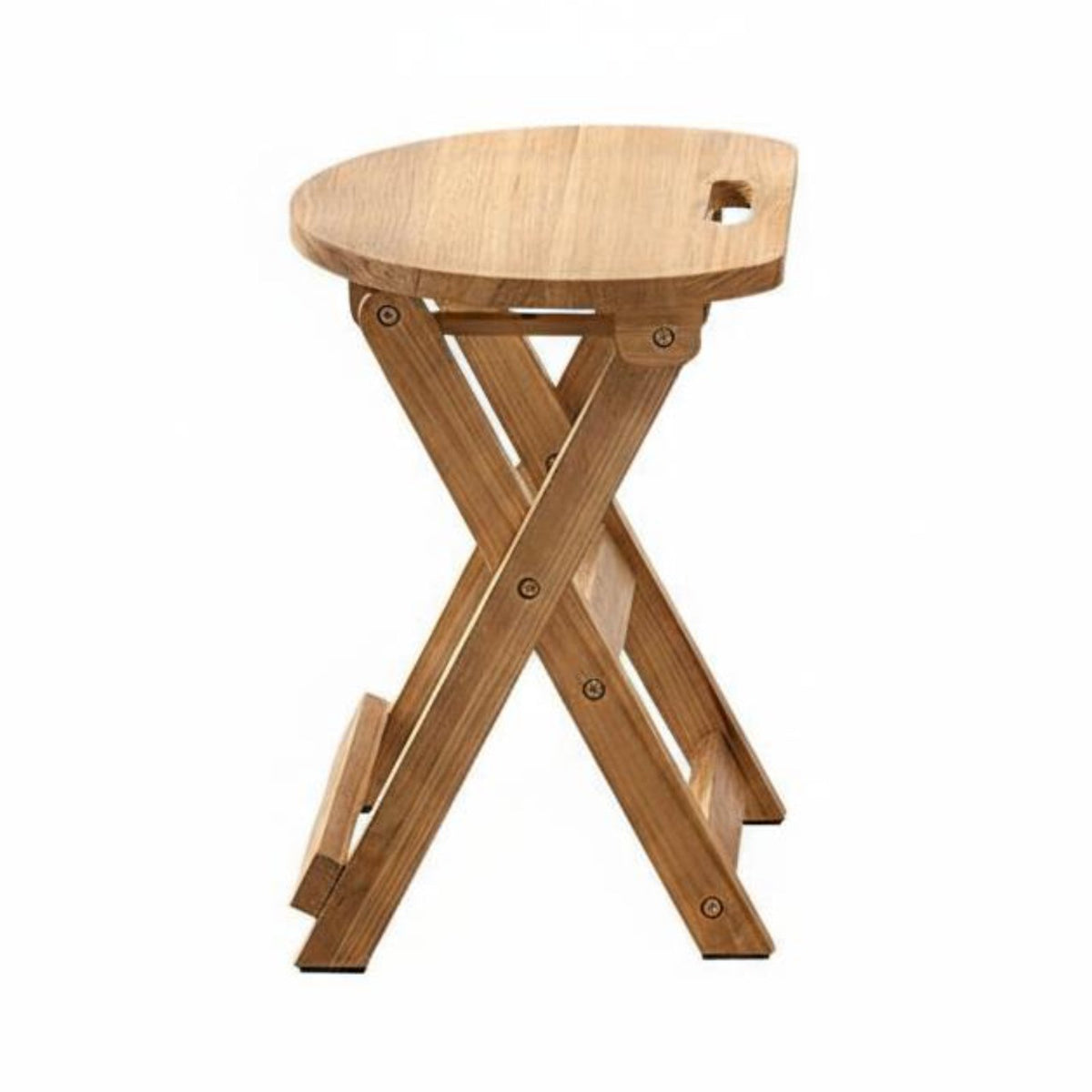 X-Shaped Frame Folding Stool Long-Lasting Household Furniture Built-in Handle