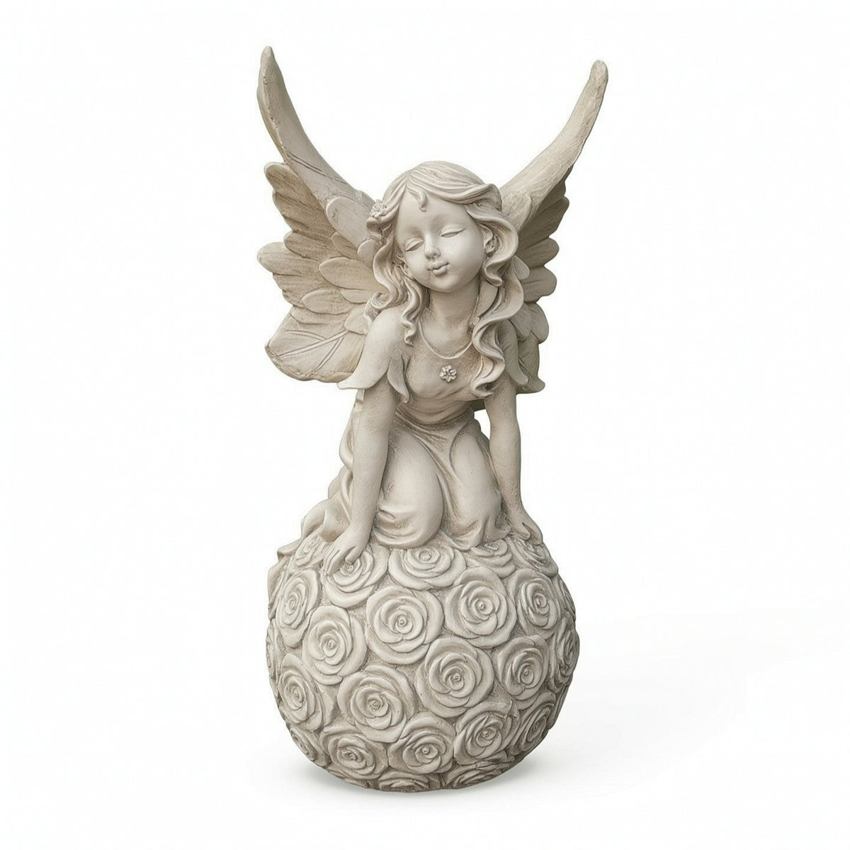Fairy Figurine with Floral Base Whimsical Fairy Ornament Cute for Flower Bed