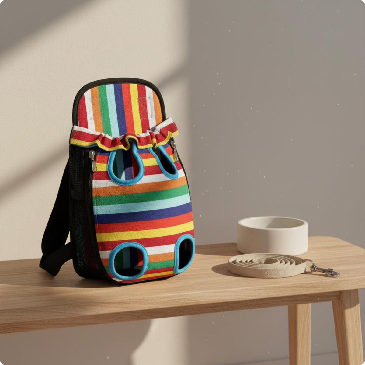Feline Backpack Carrier Lightweight Pet Chest Bag Mesh Design for Outdoor
