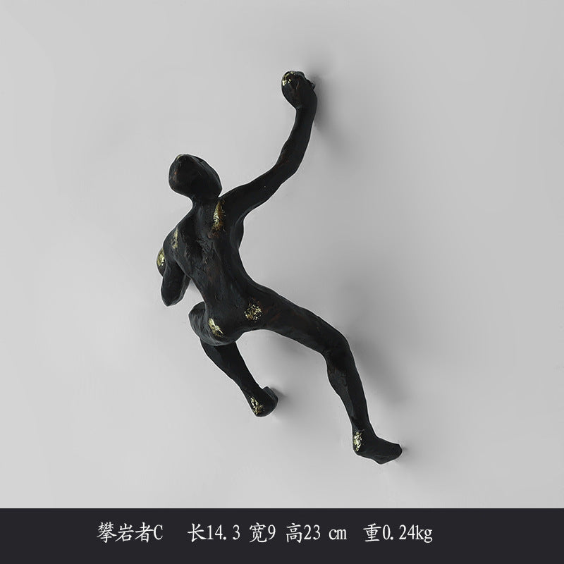 Resin Wall Art Figure of Person for Living Room Office Nordic Style
