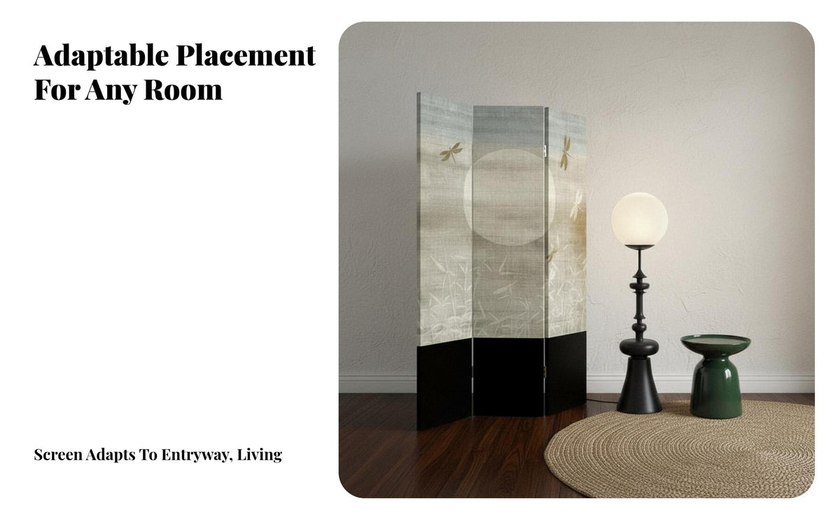 Foldable Design 4-Panel Folding Partition Portable Room Divider Freestanding Privacy Screen Multi-Purpose for Apartment Dwellers, Interior Decorators, Awayice Workers, Bedroom, Entryway