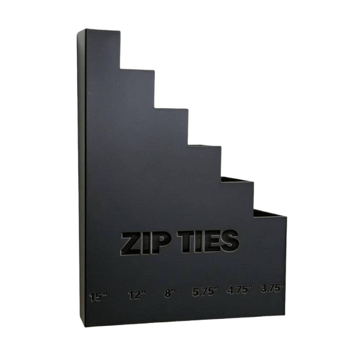 Wall-Mounted Zip Tie Organizer Rack Compact Stepped Zip Tie Rack Space Saving