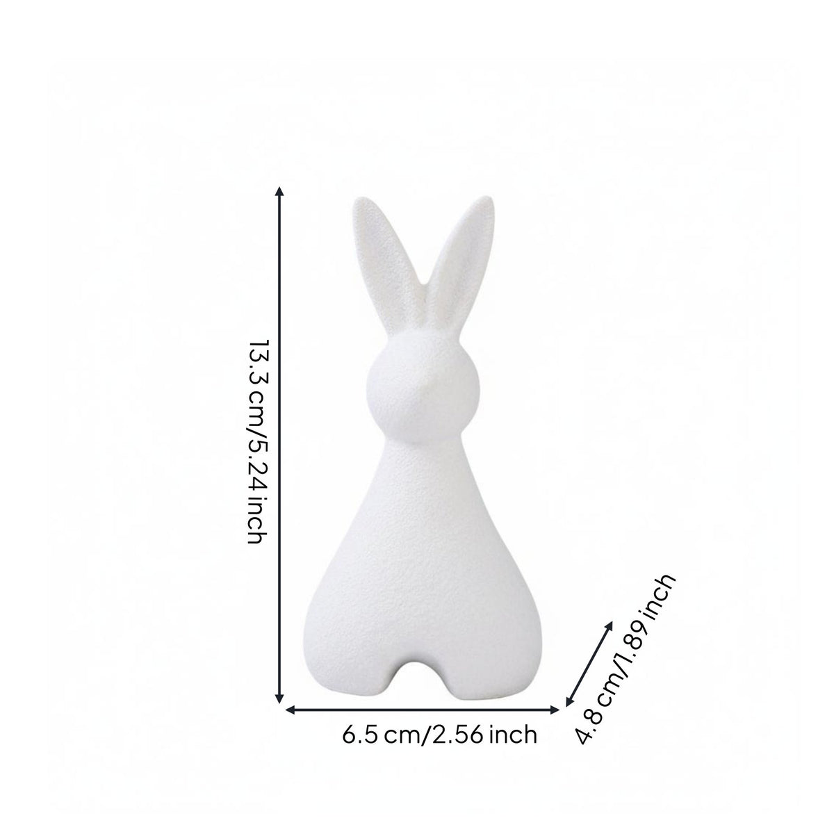 Ceramic Rabbit Figurine Cute Ceramic Rabbit Statue Creative Design