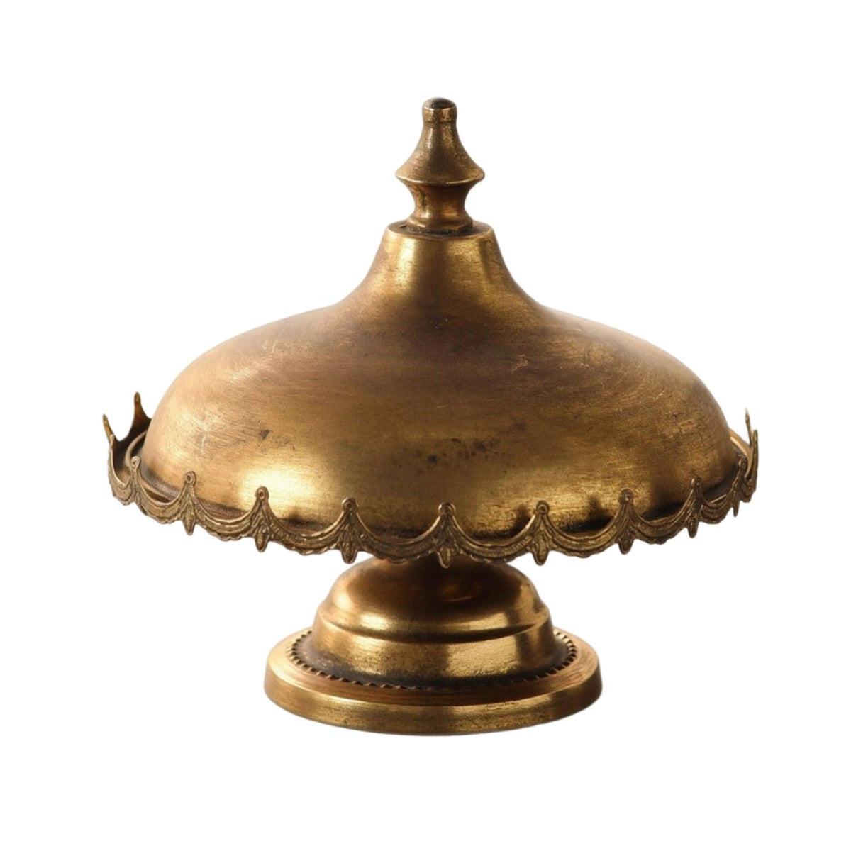 Pedestal Tray with Edge Decorative Metal Pedestal Stand Elevated