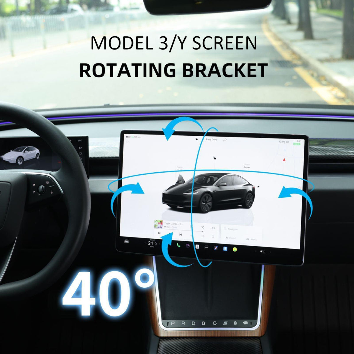 Tesla Center Console Screen Rotating Bracket