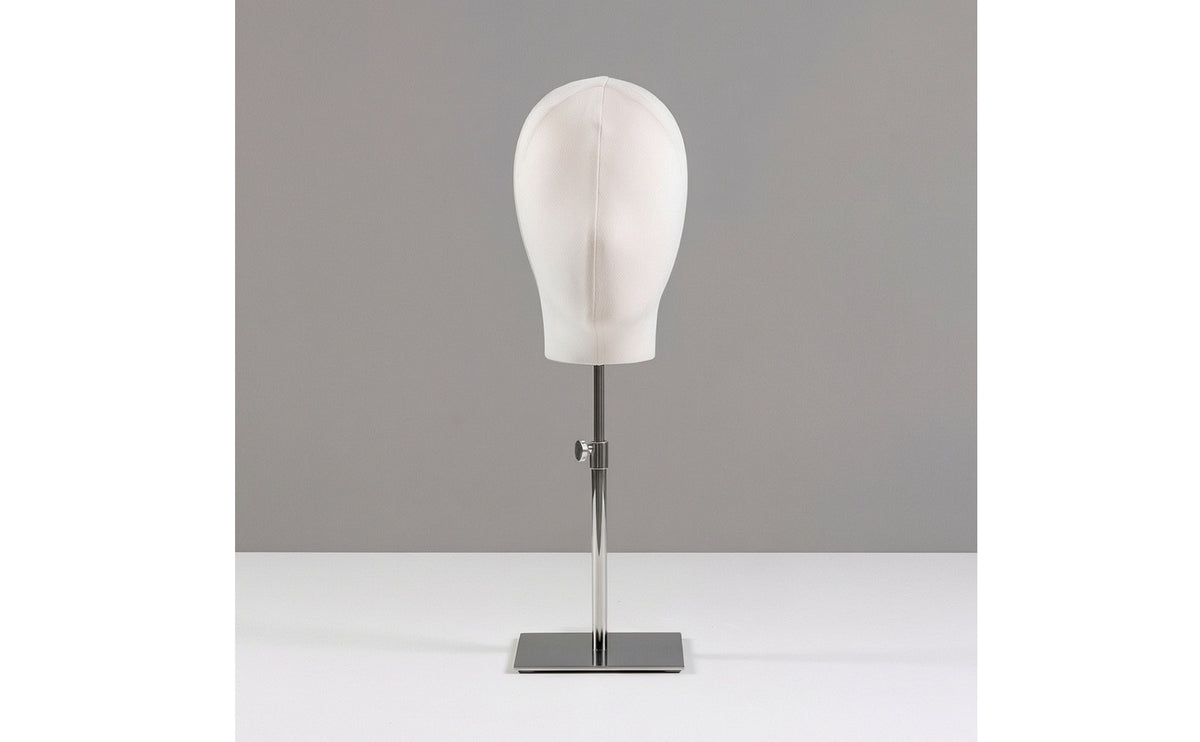 Mannequin Head with Stand Adjustable Head Form with Stand textileCovered for Boutique Owners, Milliners, Window Displays, Studios