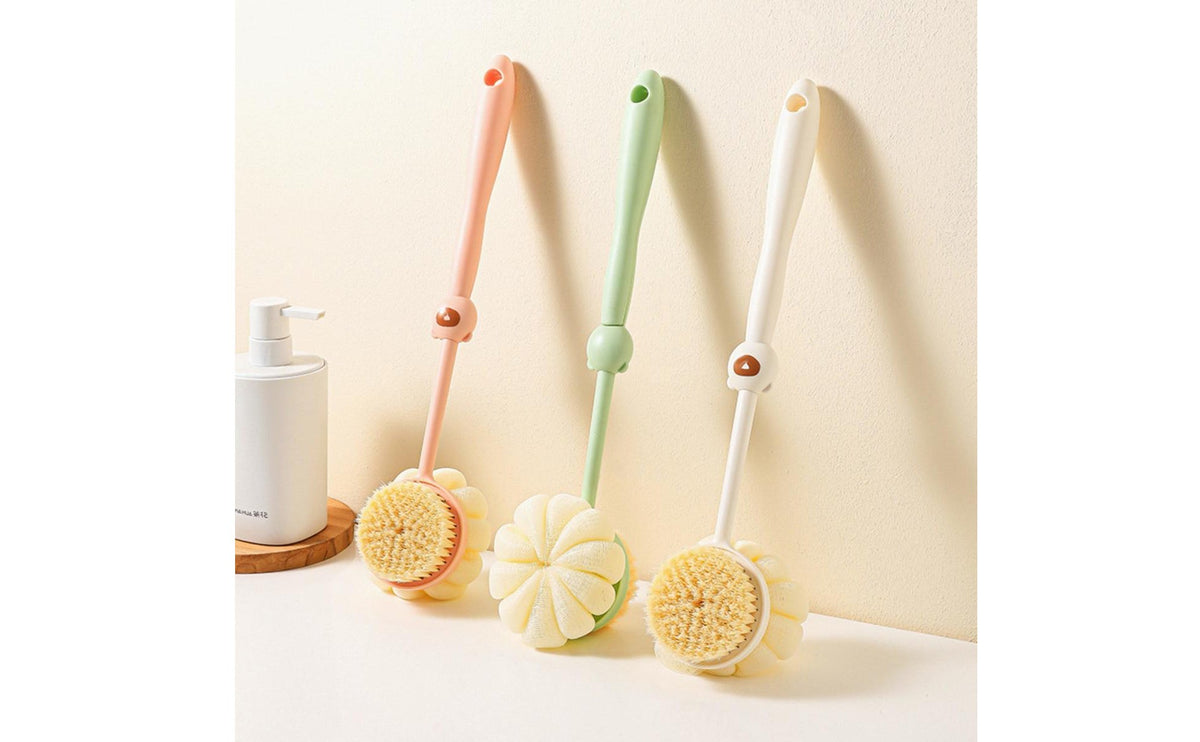 2-in-1 Shower Brush Soft Bristles Double-Sided Shower Brush Easy to Clean