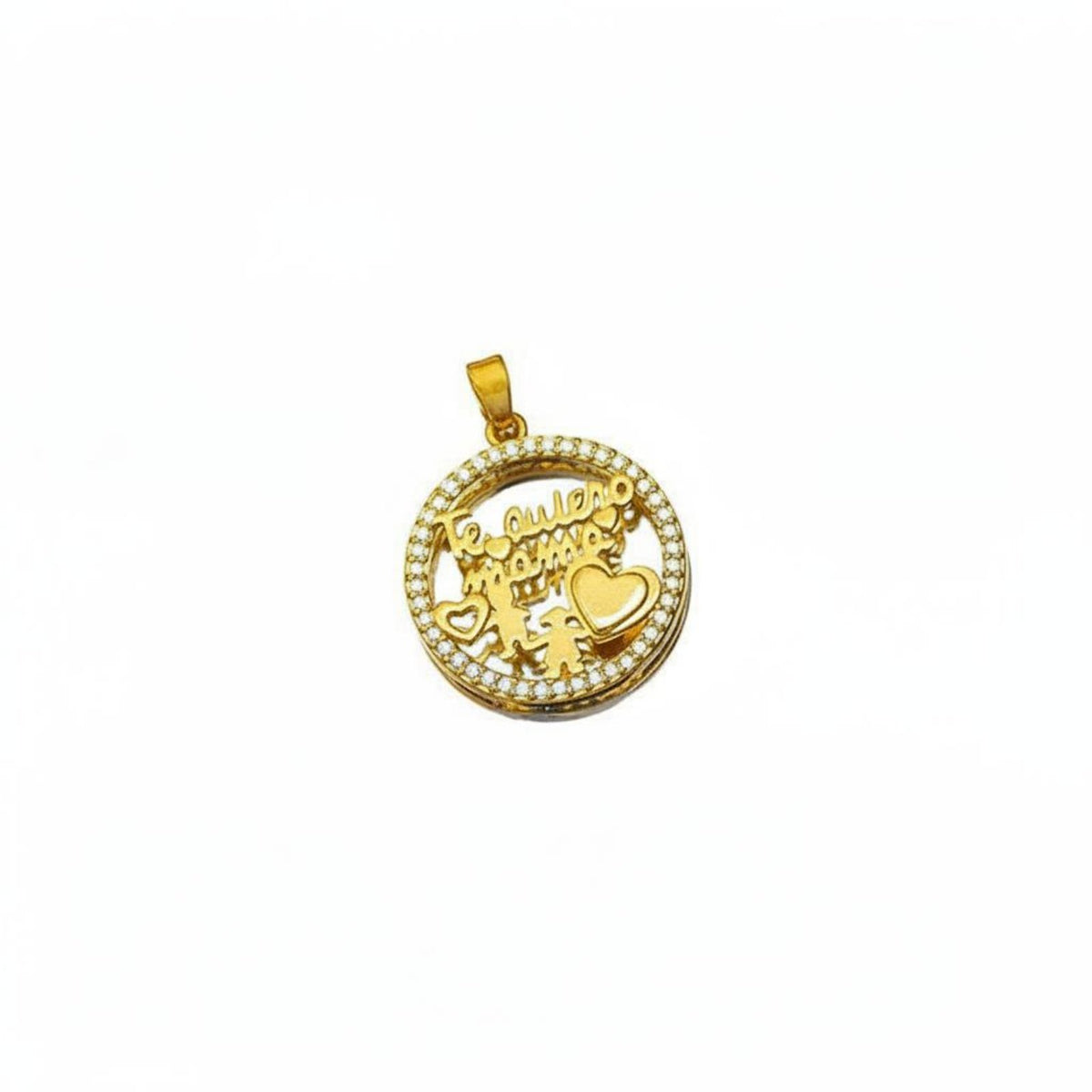 Mom Necklace Charm Micro Pave Setting Mom Heart Necklace Charm Sweet Gift