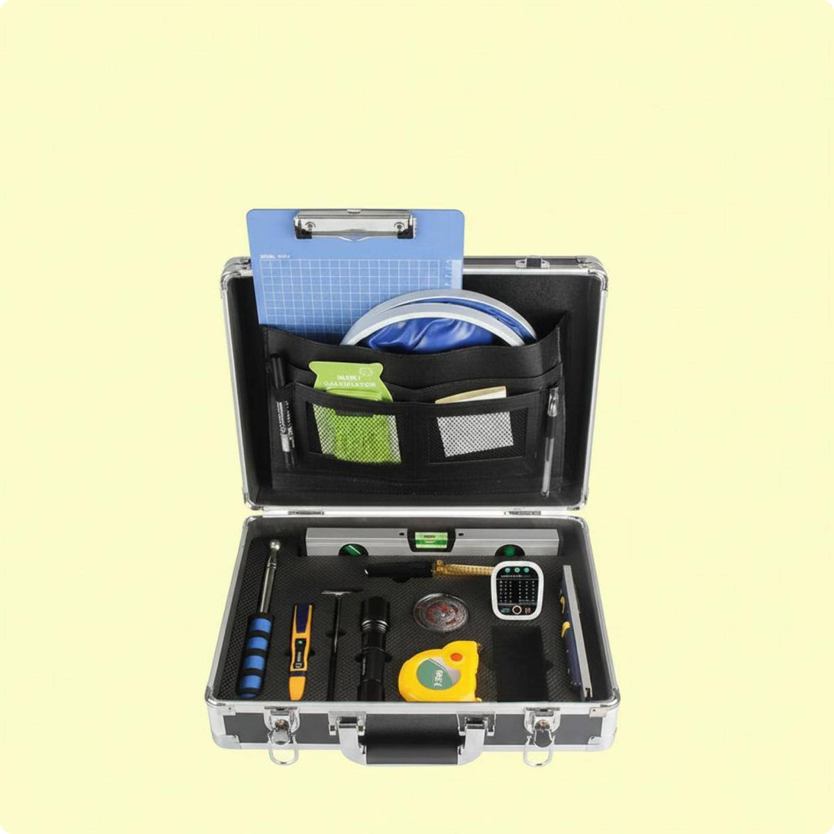 Home Inspection Tool Kit Silver Metal Shell Home Inspection Case Set