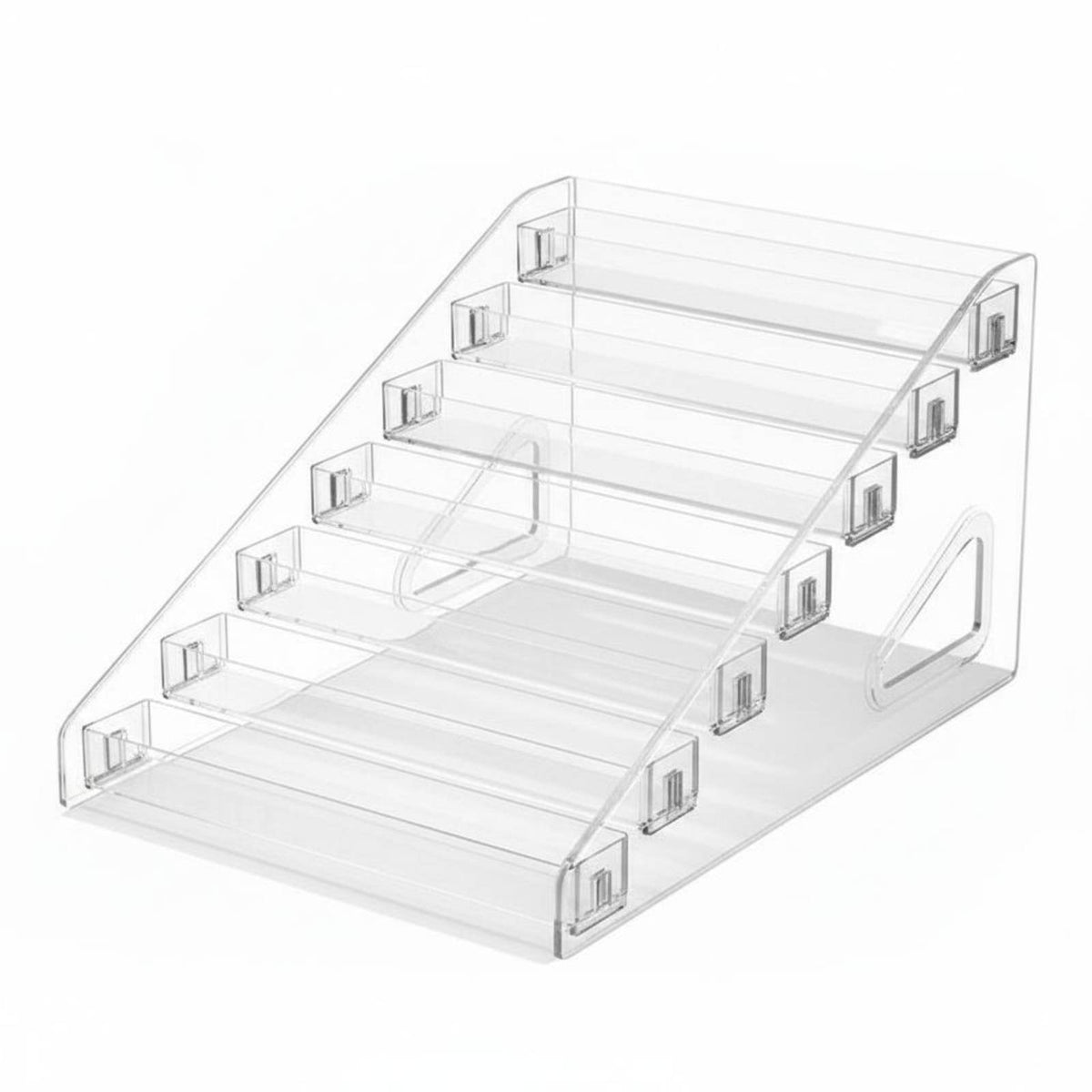 Makeup Display Case Transparent Design Tiered Compartment Tray Multi-Functional