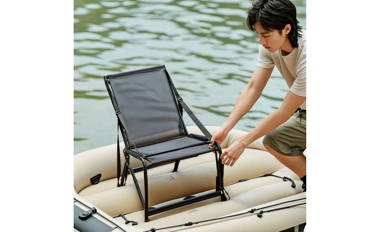 Foldable Folding Paddle Board Seat Mesh Paddleboard Seat Aluminum Chair Lightweight for Paddlers, Kayakers, Anglers, Paddleboarding, Kayaking, Fishing