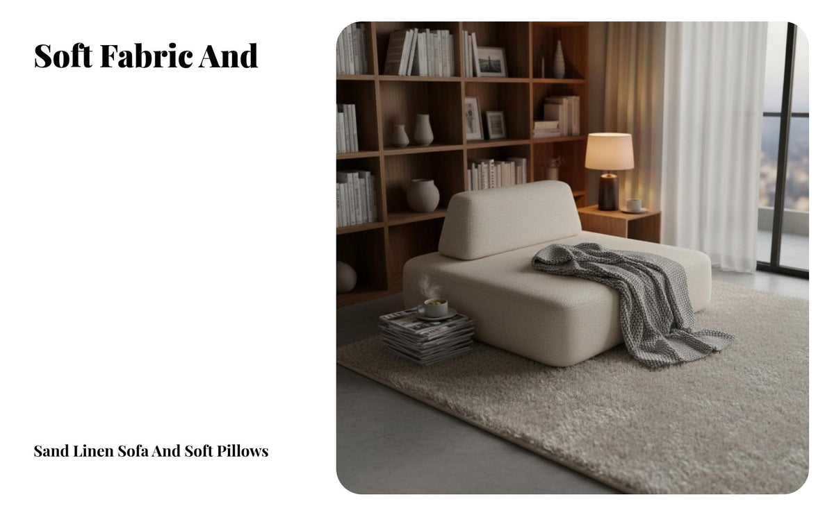 Minimalist aesthetic sectional Couch Double-Sided Configuration Multi-Piece adaptable Lounger Deep Seat Design Sofa dense Foam pad for Homeowners, Interior Designers, Apartment Dwellers, Lounge Area, Showroom, recreation Space