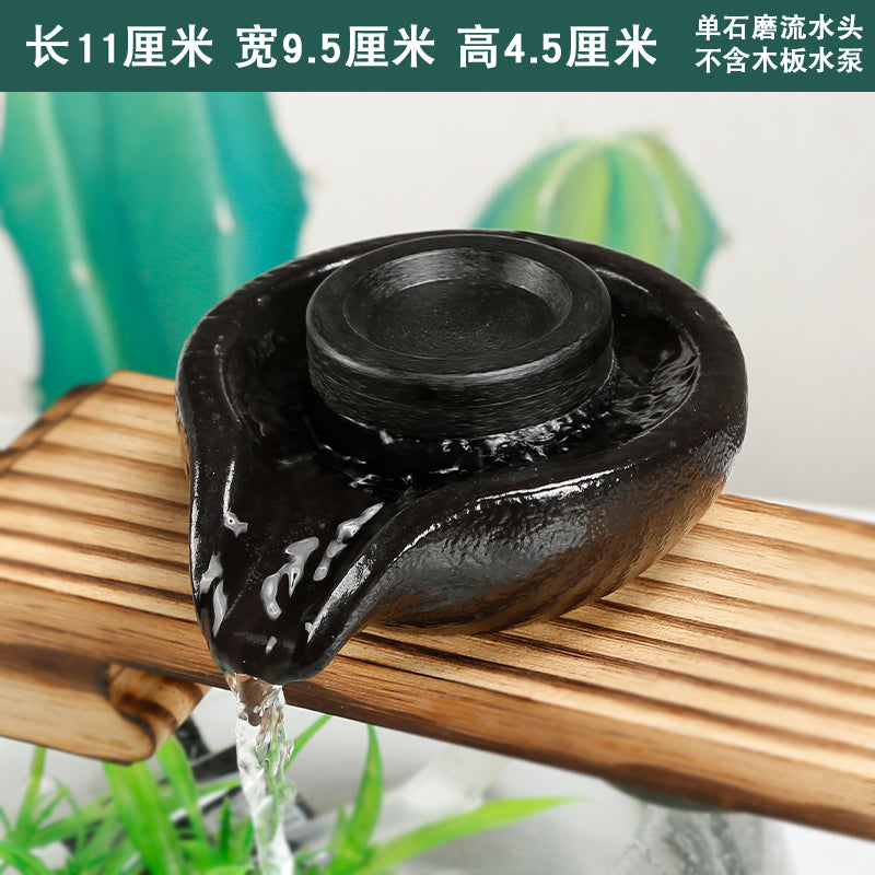 流水配件自制循环流水器加湿器陶瓷鱼缸配件增氧装置DIY创意搭配 时来运转(可以转动)