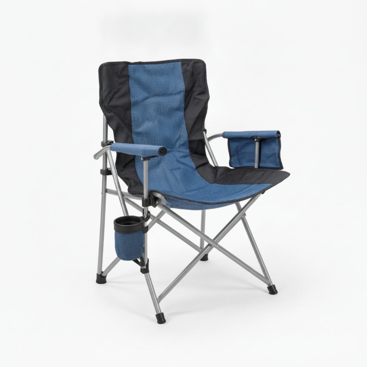 Foldable High Back Camping Chair Portable Camping Chair with Cup Holder Comfortable Compact for Campers, Anglers, Fishing, Park