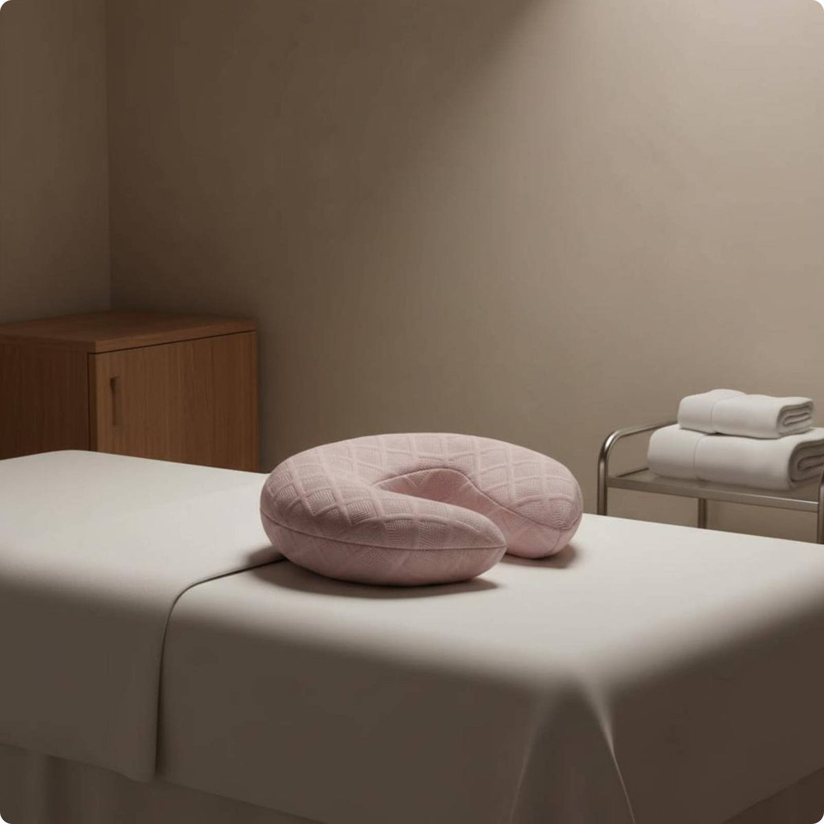 Prone Face Cradle Compact Storage Massage Headrest Memory Foam for Bedside