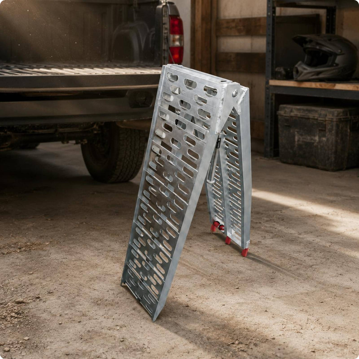 ATV Loading Ramp Perforated Motorcycle Loading Ramp Hinged