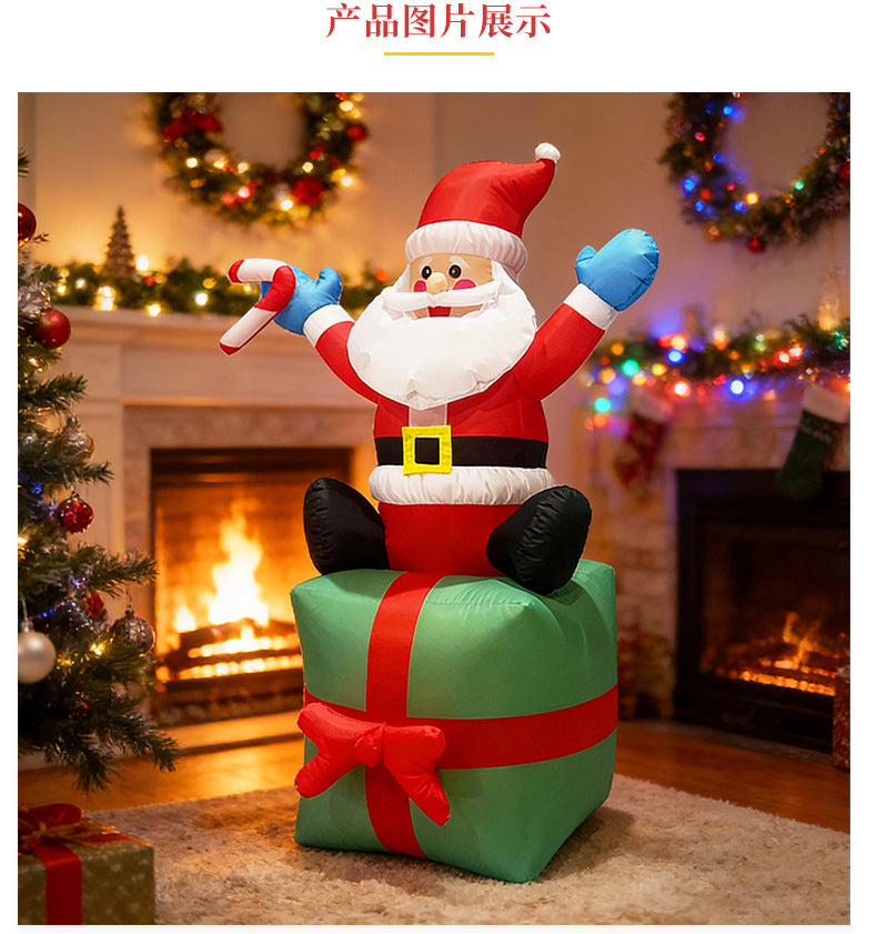 Cross-Border Exclusive Amazon Best-Seller Inflatable Gingerbread Man Light Air Model Christmas Decoration Yard Layout Prop Australian Standard