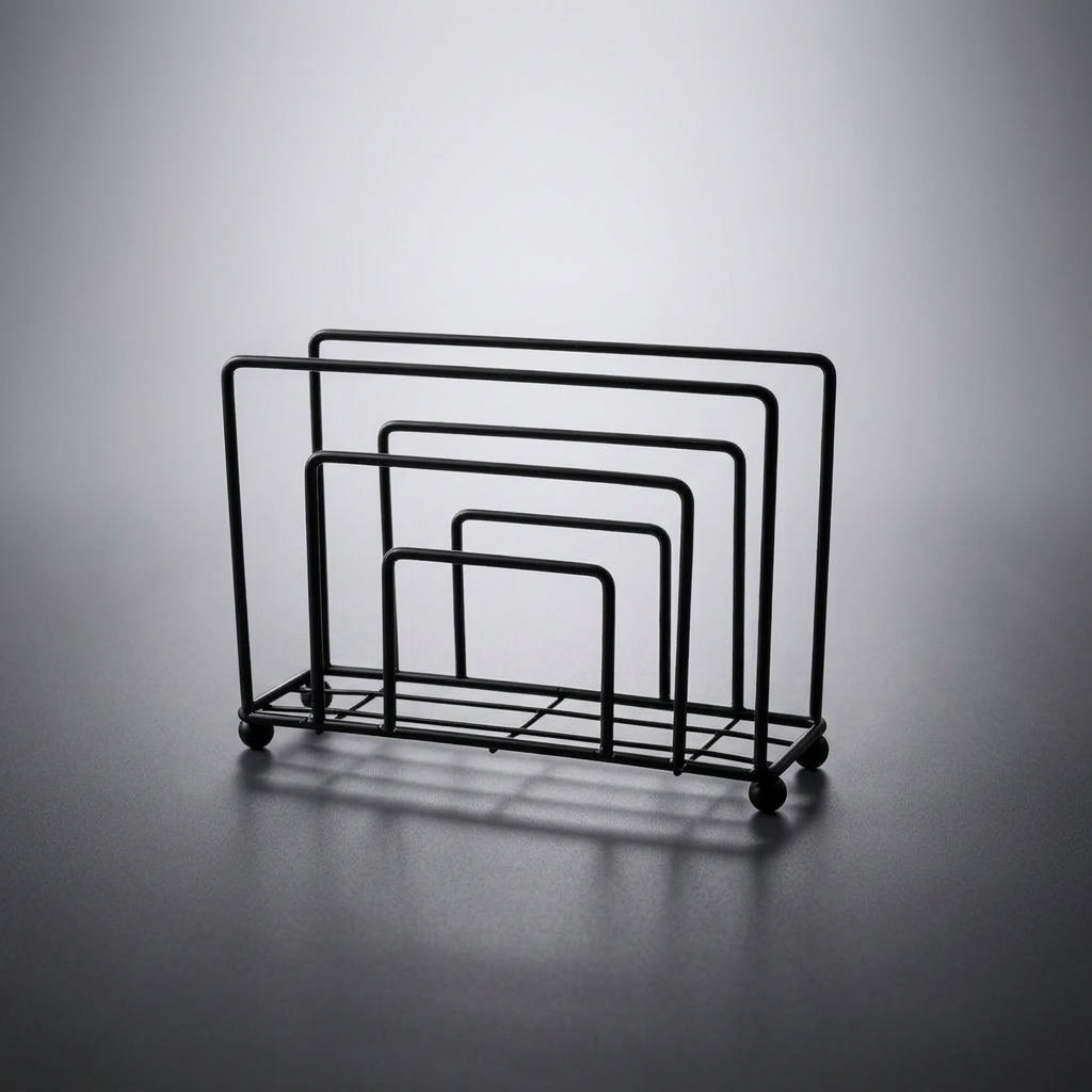 Iron Napkin Holder for Dining Table and Coffee Bar, Electroplated Serviette Holder with Open Frame, Modern Napkin Dispenser for Home Office, Gold