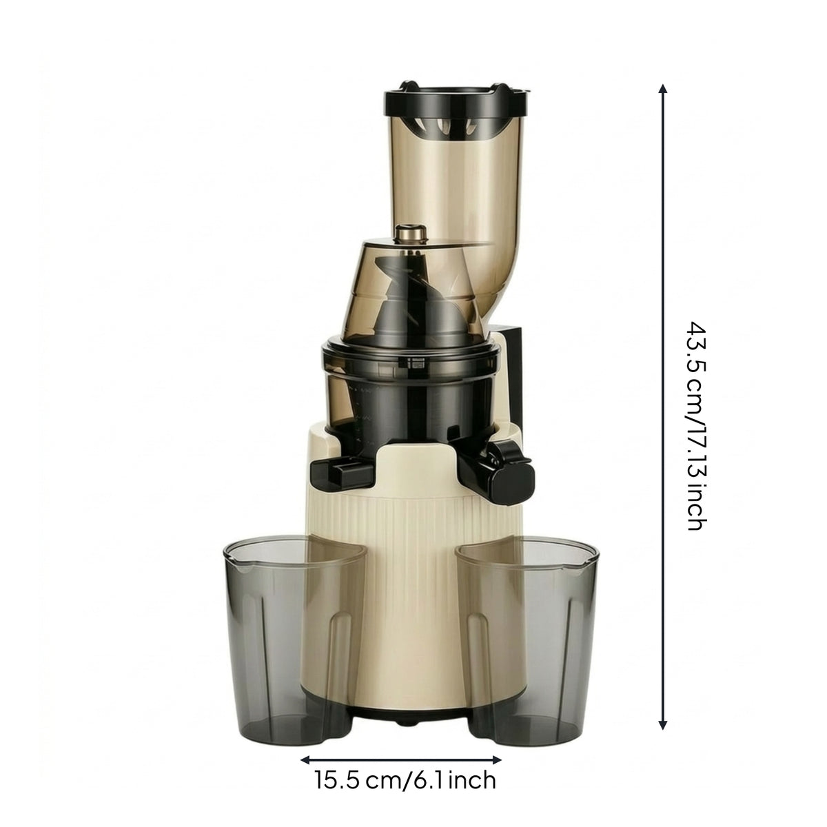 Slow Juicer Vertical Cold Press Juicer Juice Extractor Compact Appliance Countertop for Families, Kitchen, Breakfast