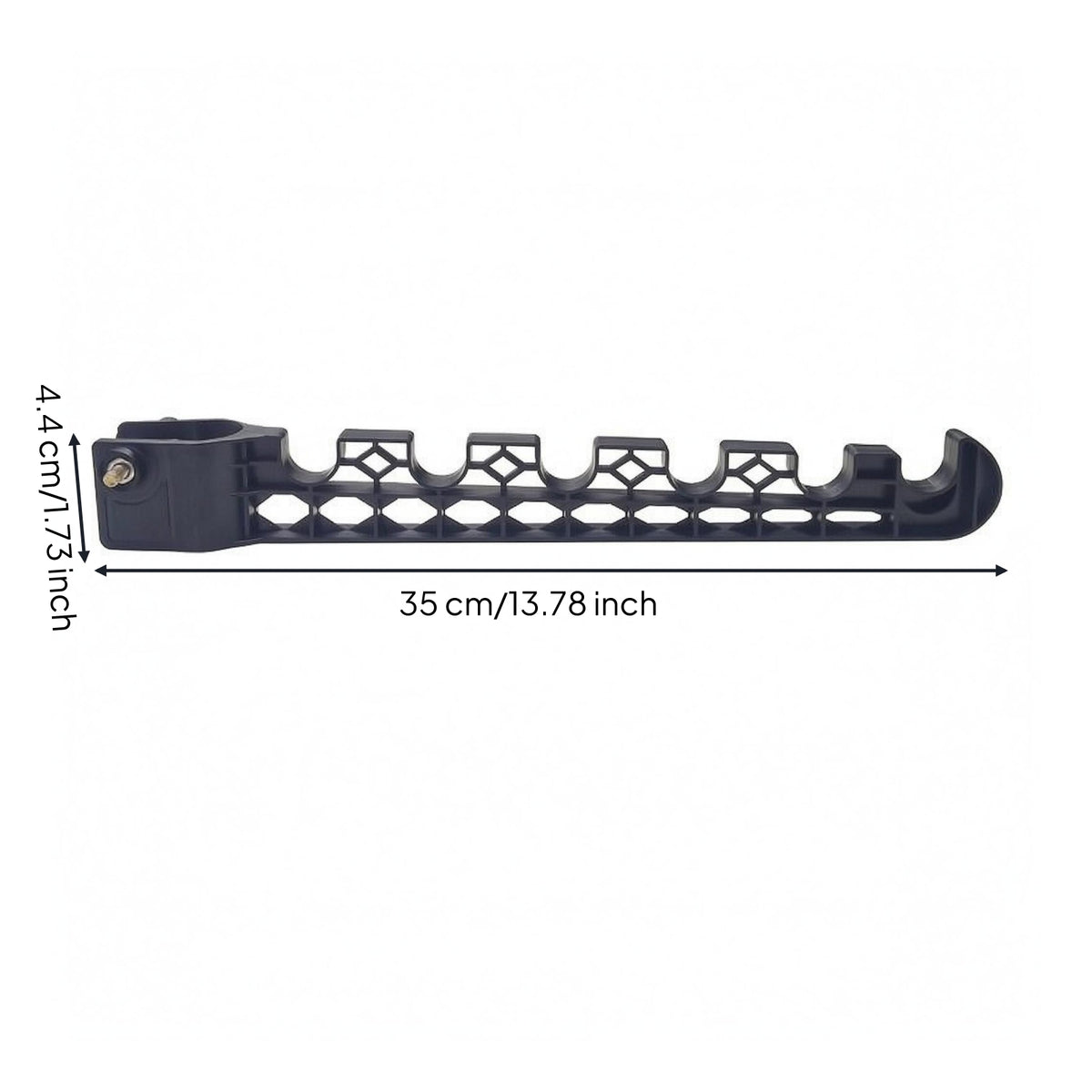 RV Clothes Drying Rack Clamp-on Clothesline Rod Curved Hook Vehicle Accessory