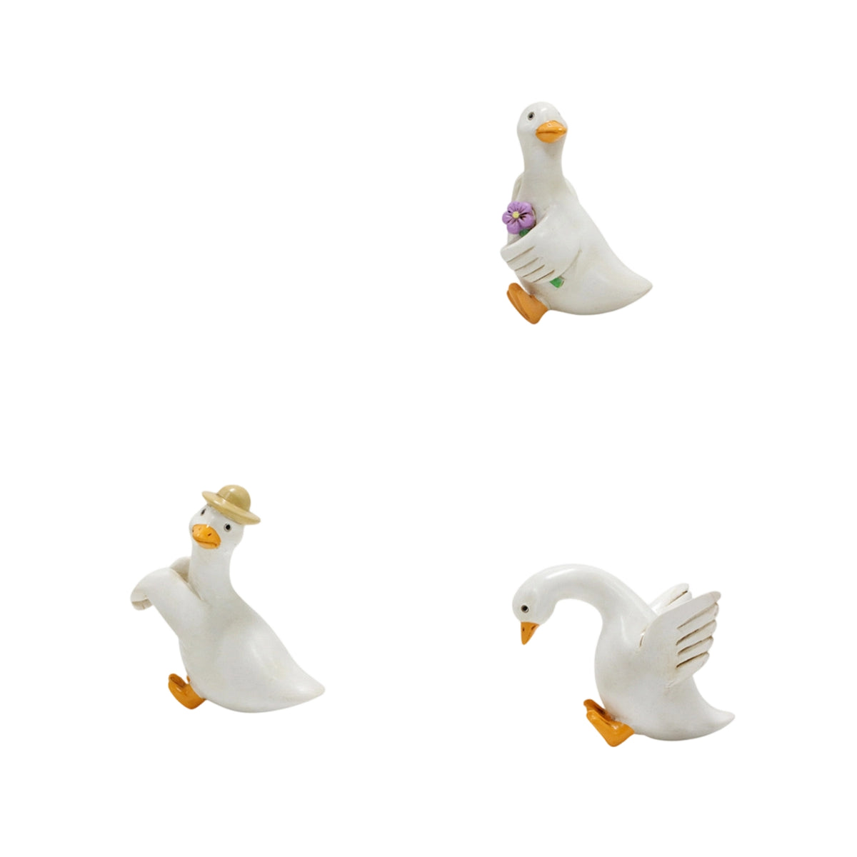 3 Pieces Cute Resin Duck Planter Hanger Whimsical Climbing Duck Figurine Easy to Place Gift Idea for Aquarium