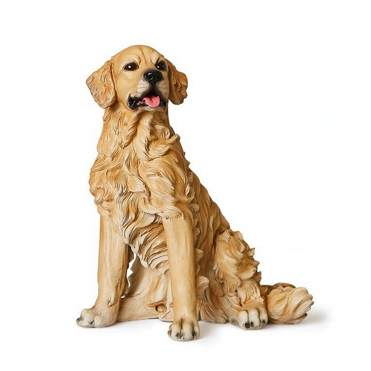 Dog Figurine Realistic Dog Statue with Resin Freestanding Decor for Shelf, Entryway