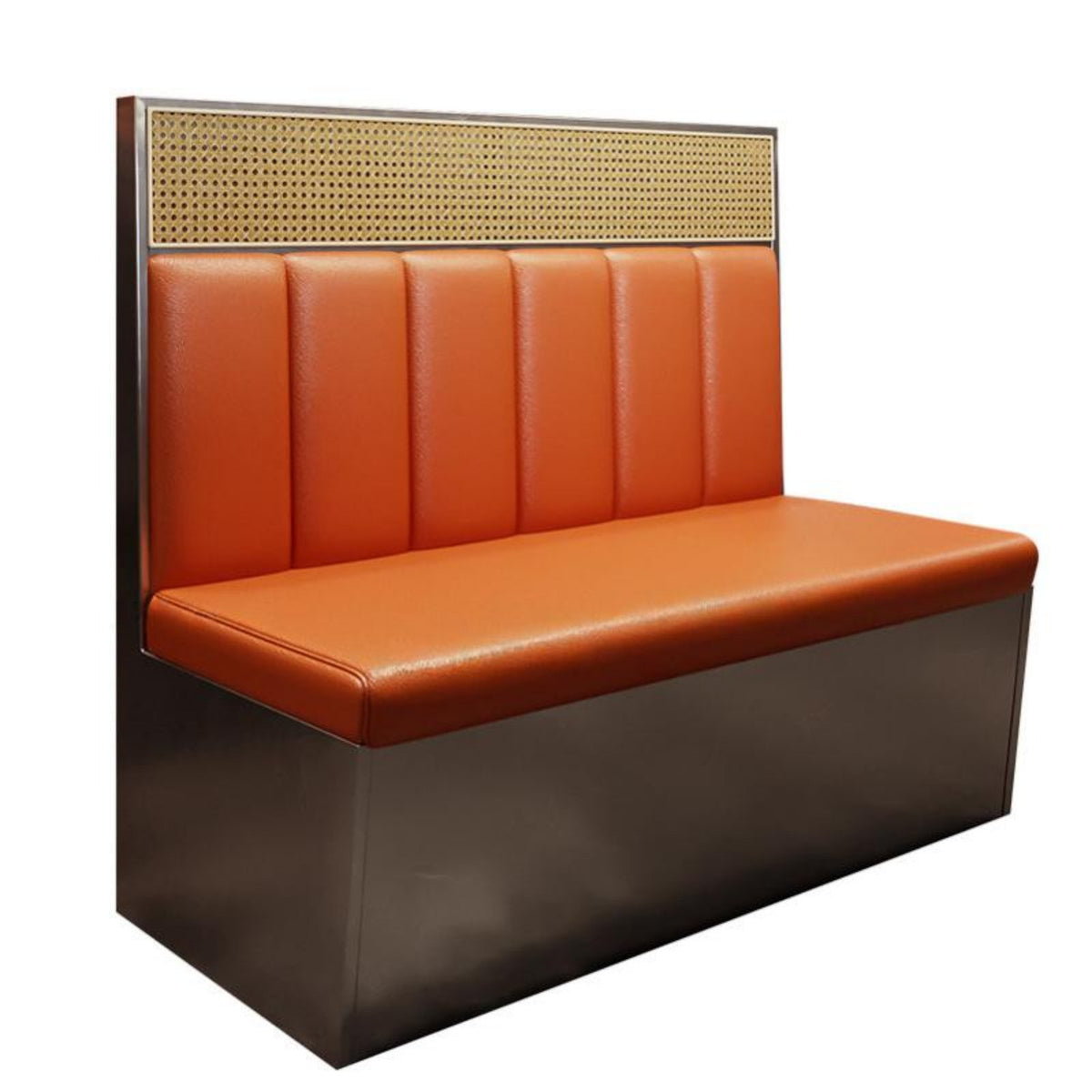 Wall-Mounted design Semicircular Woven Banquette Commercial Furniture Booth Seating for Restaurant Owners, Cafe, Lounge