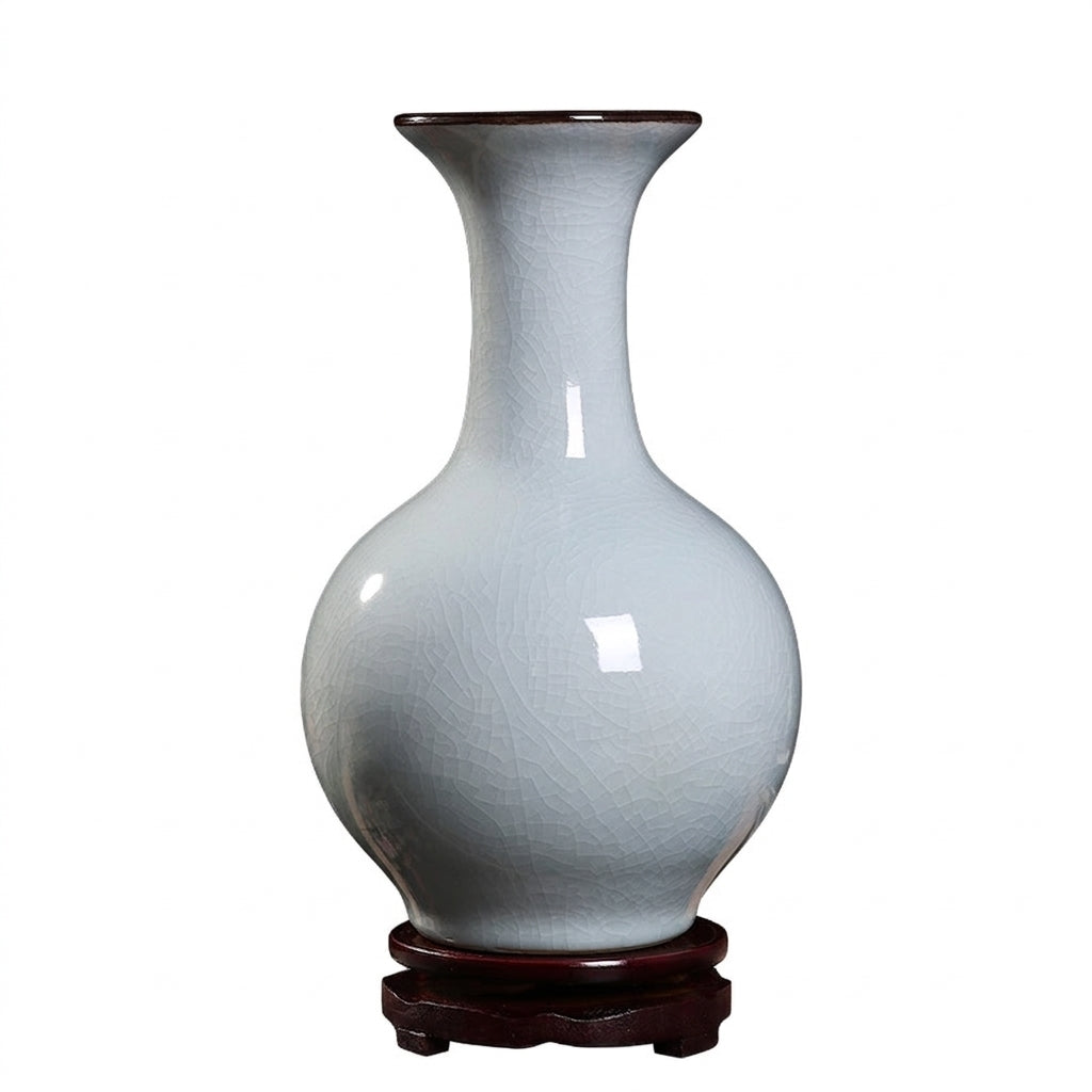 Jingdezhen Crackle Glaze Vase, New Chinese Style