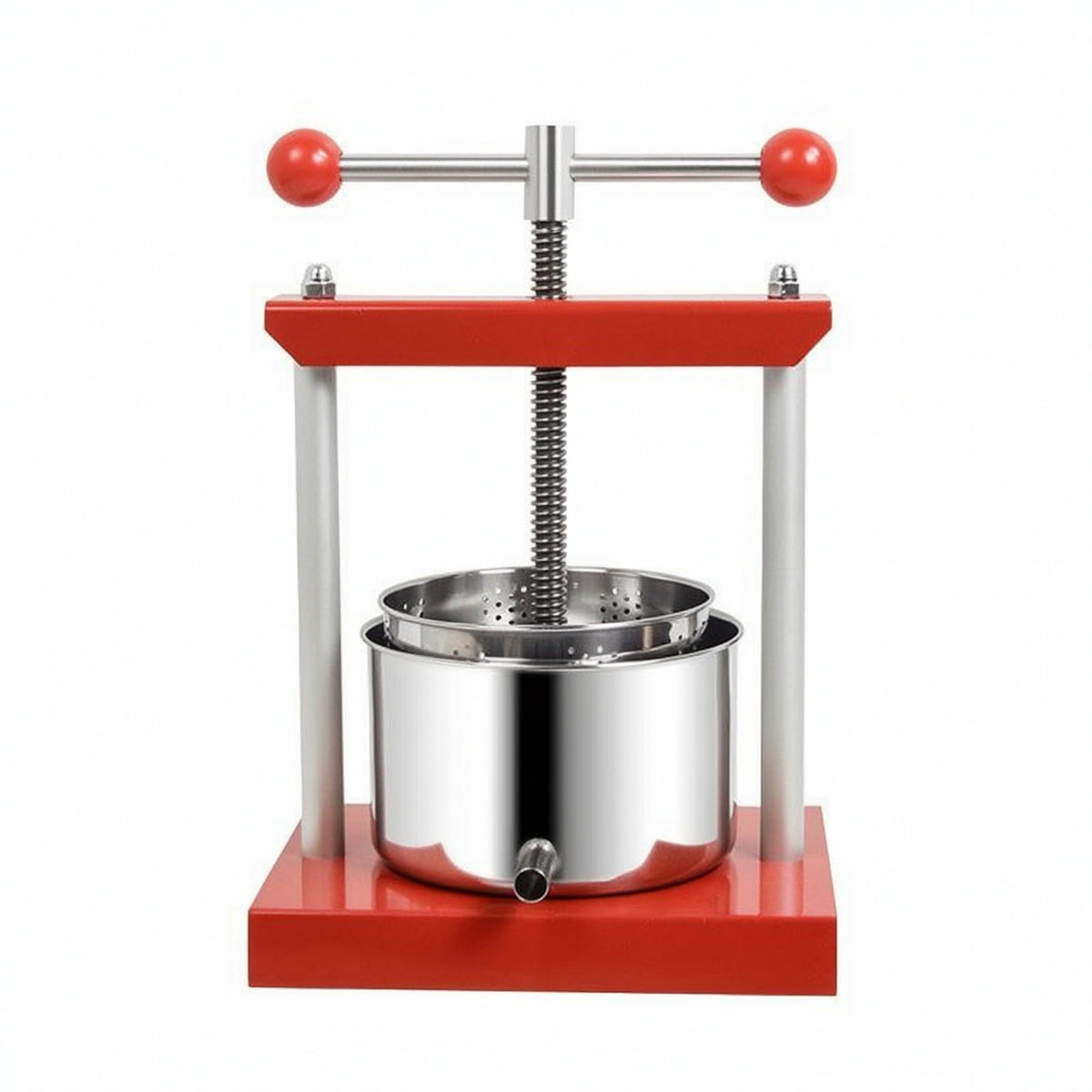 Tabletop Fermented Beverage Press Compact Manual Screw Culinary pressGrade for Home Winemakers