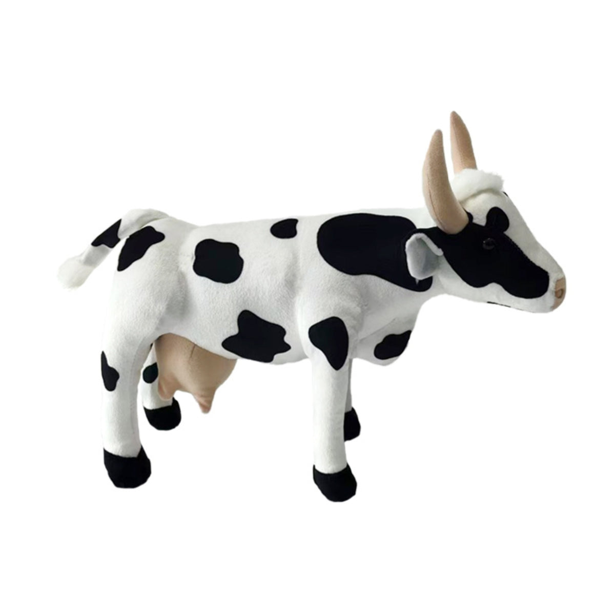 Cow Stuffed Animal Toy Standing Stuffed Cow Realistic Lifelike for Children, Playroom, Preschool