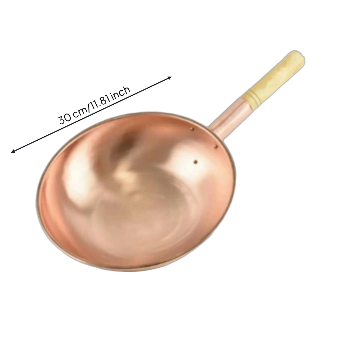 Copper Cooking Pot Uncoated Cookware Wide Mouth