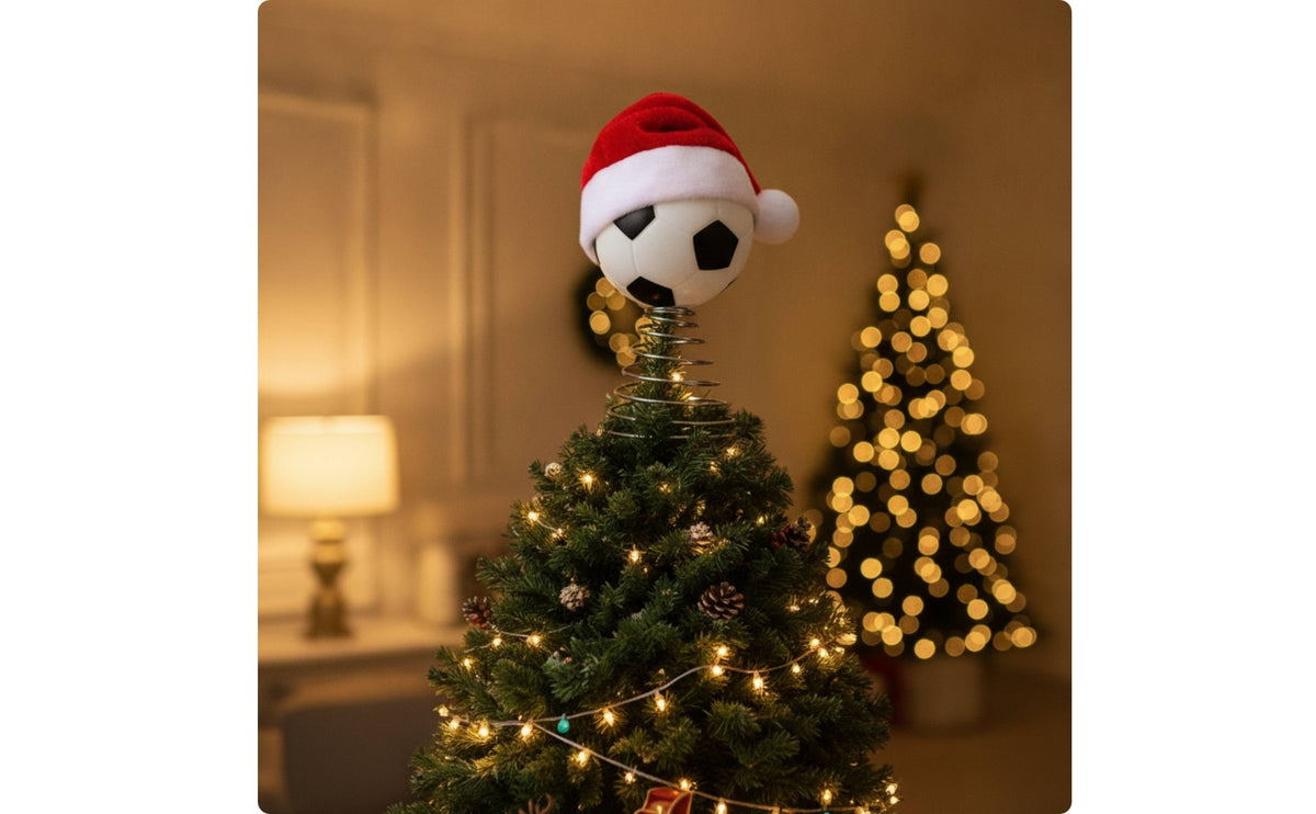Christmas Festive Tree Finial Holiday Topper with Spring Base Whimsical Coiled Base Tree Ornament