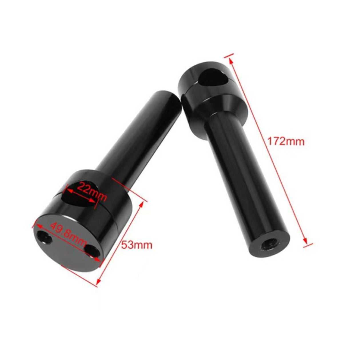motorcycle Handlebar Elevators Stable Motorcycle Handlebar Elevators Black Hardware for Motorcyclists, Commuters, Street Riding